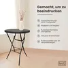 IvoQ Stehtisch Schwarz – Inklusive schwarzer Stretchhusse – Produktbild-Vorschau 3