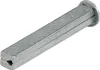 A silver-colored metal object with text embossed on it, lying on a white background. Anteprima dell’immagine prodotto