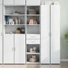 vidaXL Highboard Weiß 45x42,5x185 cm Holzwerkstoff Produktbild-Vorschau 1