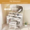 COSTWAY Ensemble coiffeur avec tabouret de maquillage, Voir les images du produit 4