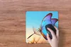 MuchoWow® Mauspad Mousepad Schmetterling - Löwenzahn - Blau Produktbild-Vorschau 3