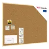 A cork bulletin board with a wooden frame, decorated with a few photos and notes. Podgląd zdjęcia produktu