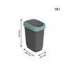 A product shot of a trash can with dimensions and capacity indicated. Náhľad obrázku produktu