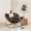 Schaukelsessel Extra groß Rattanstuhl Relaxstuhl mit Produktbild-Vorschau 5