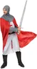 Kreuzritter Kostüm Ritter Verkleidung weiss-rot-grau - XXL Produktbild-Vorschau 2