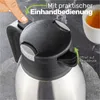 Edelstahl Isolierkanne 2 Liter mit Einhandbedienung Produktbild-Vorschau 2