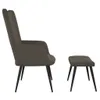 vidaXL Poltrona relax con sgabello in velluto grigio scuro Anteprima dell’immagine prodotto 10