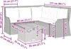vidaXL 4-tlg. Garten-Lounge-Set mit Kissen Grau Poly Rattan Produktbild-Vorschau 8