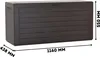 Skrzynia ogrodowa WOODEBOX umbra 116 cm - 280L Podgląd zdjęcia produktu 18