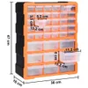 vidaXL Organizer wieloszufladowy z 39 szufladami 38x16x47 Podgląd zdjęcia produktu 5