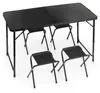 Vilde | Stolik campingowy z 4 taboretami zestaw - 120x60 cm Podgląd zdjęcia produktu 1