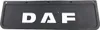 A black mudflap with the white DAF logo. Produktbild-Vorschau