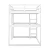 A white bunk bed with a ladder and desk. Anteprima dell’immagine prodotto