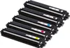 A stack of toner cartridges arranged diagonally on a white background. Produktbild-Vorschau
