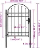vidaXL Portail de clôture avec pointe bombée acier 100 x Voir les images du produit 8