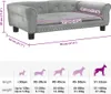 Letto per cani in velluto grigio chiaro 95x55x30 cm Anteprima dell’immagine prodotto 8