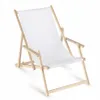 Holz Gartenliege mit Armlehnen – Klappbarer Garten- & Strandliegestuhl Rosa – Verstellbare Sonnenlie Produktbild-Vorschau