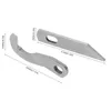 Two metal blades with measurement annotations. Produktbild-Vorschau