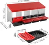 VEVOR hniezdny box pre kurčatá, 4 priehradky, 15 až 30 Náhľad obrázku produktu 8