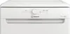 A front view of a white Indesit dishwasher. Voir les images du produit