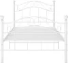 vidaXL Posteľ biela kovová 100x200 cm Náhľad obrázku produktu 2