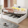 Flieks kinderbed, dagbed met bekleding, hydraulisch houten Productafbeelding-voorbeeld 1
