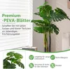 COSTWAY 120cm umelé rastliny s 20 listami a plastovým Náhľad obrázku produktu 4
