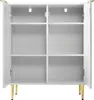 Sideboard Weiß 75Bx40Tx90H (3 Einlegeböden, 6 Fächer) mit 2 Produktbild-Vorschau 4