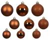 Weihnachtskugeln Kunststoff 4-6cm Mix 30er Set - Warm Produktbild-Vorschau 2