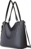 Damen Vegane Shopper Tasche Hobo Bag Umhänge Tasche  30672 Produktbild-Vorschau 2
