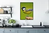 MuchoWow® Gerahmtes Poster Vogel - Kohlmeise - Tiere - Grün Produktbild-Vorschau 3