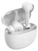 A pair of white wireless earbuds with their charging case open, showing the earbuds inside. Produktbild-Vorschau
