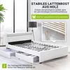 Juskys Polsterbett Lyon 140 x 200 cm mit Bettkasten, LED Produktbild-Vorschau 3