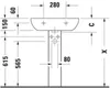 Duravit D-Code Waschtisch, mit Hahnloch und Überlauf, 600 × Produktbild-Vorschau 3