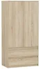 Framire Kleiderschrank - Eiche Sonoma - 90 x 51 x 180 cm - Produktbild-Vorschau 1