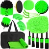 A collection of car cleaning brushes and accessories laid out on a white background. Podgląd zdjęcia produktu