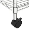 vidaXL Scaffale con 4 ripiani e ruote 90x35x142 cm Cromo Anteprima dell’immagine prodotto 12