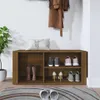 Schuhregal Braun Eichen-Optik 100x35x45 cm Holzwerkstoff Produktbild-Vorschau 3