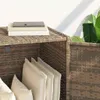 Mobile da giardino Beige 83x45x76 cm Poly rattan Anteprima dell’immagine prodotto 4