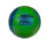A single pool ball with a blue and green design and splatters. Produktbild-Vorschau
