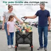 Sekey Bollerwagen faltbar 150 kg mit Bremsen, klappbarer Produktbild-Vorschau 6
