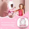 Coiffeuse pour enfants HY10089PI, 2en1, avec tabouret, pour Voir les images du produit 5