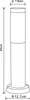 A line drawing of a bollard light with dimensions indicated. Anteprima dell’immagine prodotto