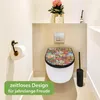 WC Sitz D-Form Schwarz mit Absenkautomatik Motiv Funky Town Produktbild-Vorschau 5