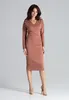 Lenitif Formelle Frauenkleider Teresse K477 braun XL Produktbild-Vorschau 2
