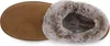 A top-down view of a brown slipper with faux fur lining. Produktbild-Vorschau