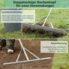 Hrable záhradné hrable vyrobené z hliníka s 91 cm širokou Náhľad obrázku produktu 4