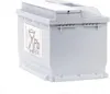 A gray car battery is shown against a white background. Produktbild-Vorschau