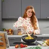 Poêle wok Relaxdays avec couvercle en verre, Ø 30 cm, en Voir les images du produit 2