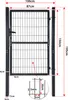 LARS360 150 x 100 cm Gartentür Gartentor Metall Zauntor Produktbild-Vorschau 7